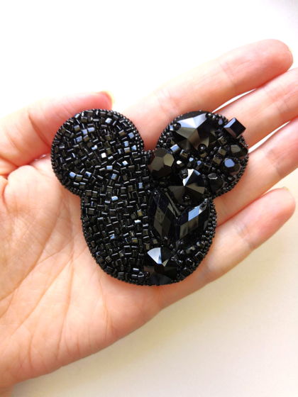 Брошь объемная BLACK MICKEY mini
