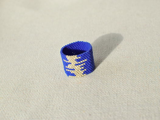 Кольцо «Ленские столбы» из японского бисера
