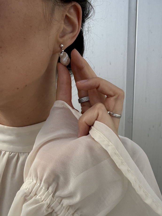 Серьги барочные жемчужины гвоздики