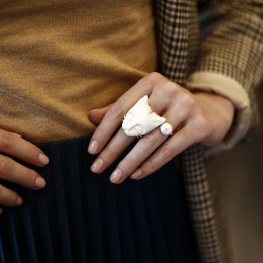 Кольцо "Кошка" в бронзе