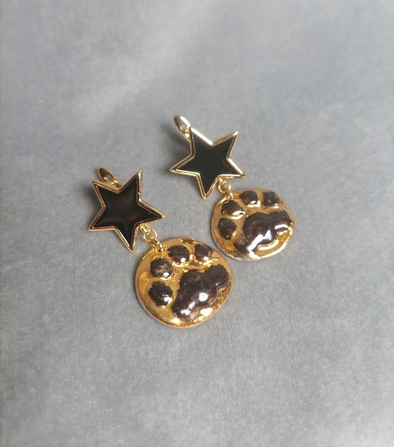 Серьги из фарфора Тигрики (малые)
