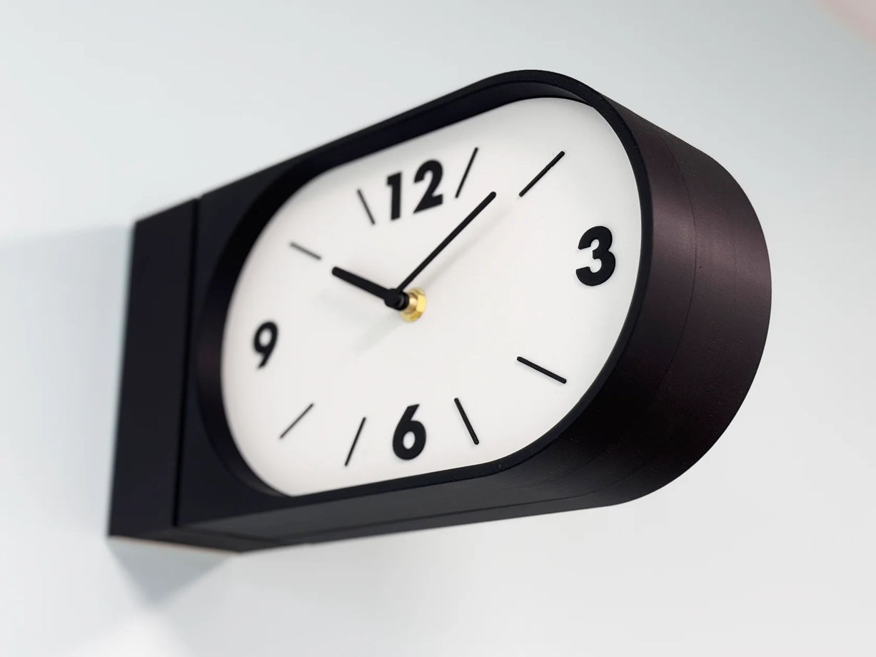Настенные двусторонние часы, монохром (чёрно-белые)