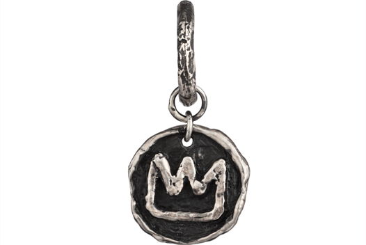 Серебряная моносерьга "Heavy is The crown"