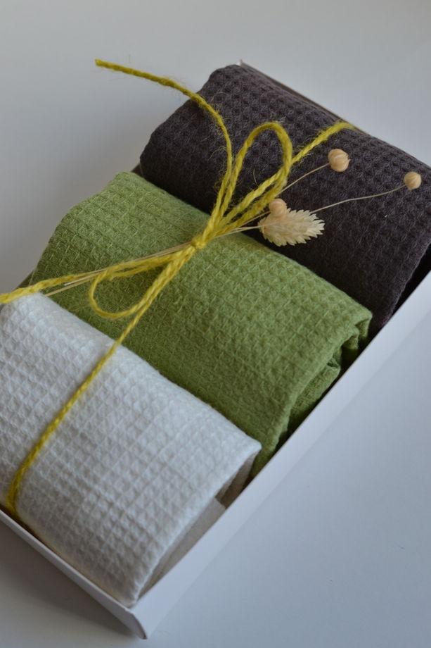 Льняные банные полотенца 70x140 см