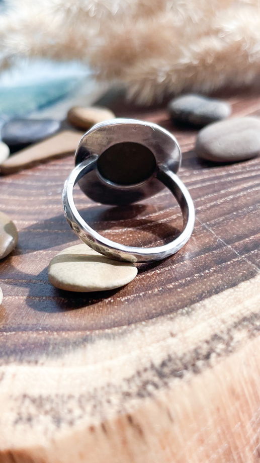 Кольцо с морским камнем