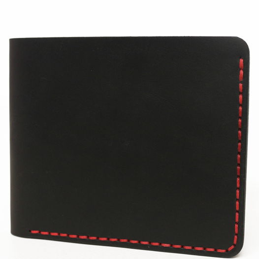 Бумажник мужской кожаный черный HELFORD Gentleman Black/Red