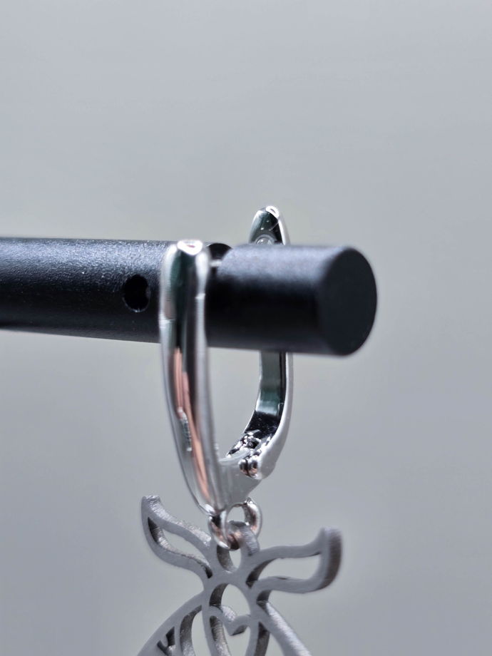 Серьги "Мотыльки" с английским замком