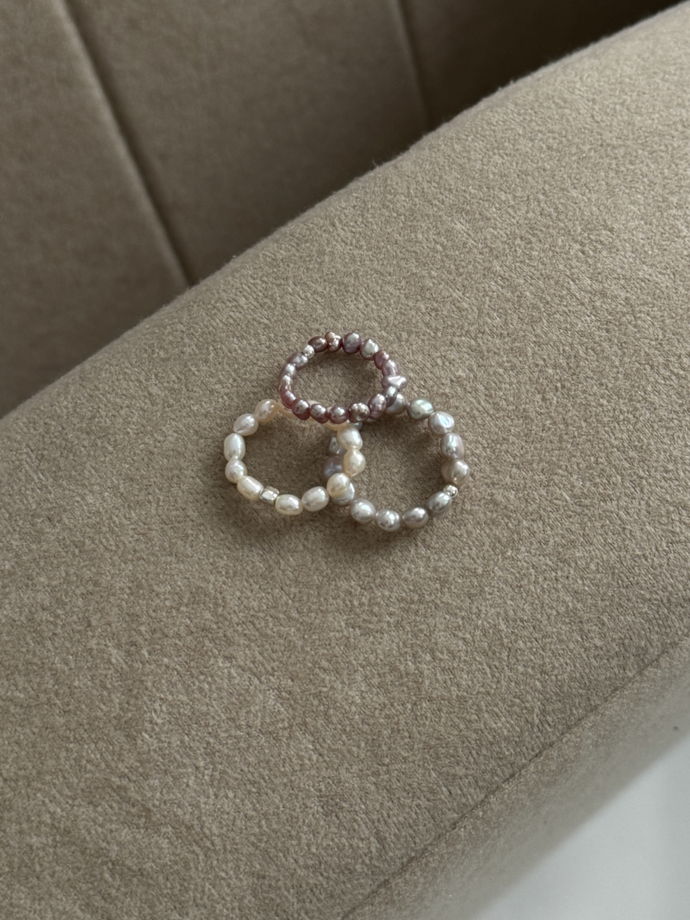 Кольцо из жемчуга классика