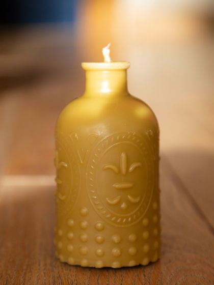 Свеча из натурального пчелиного воска "Бутылек"