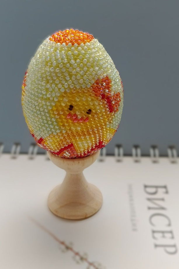 Яйцо пасхальное из бисера handmade в ассортименте