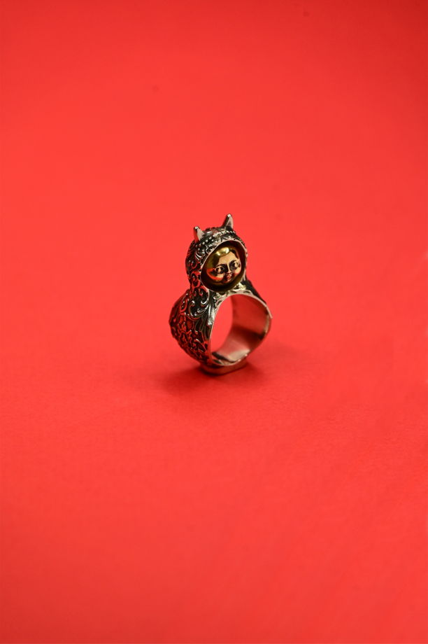 Кольцо "Киса в кичке"