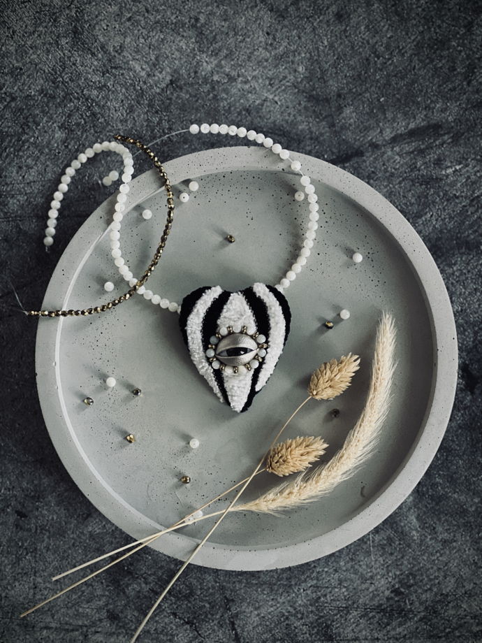 Брошь Сердце с глазом Всевидящее око таро брошка необычный подарок