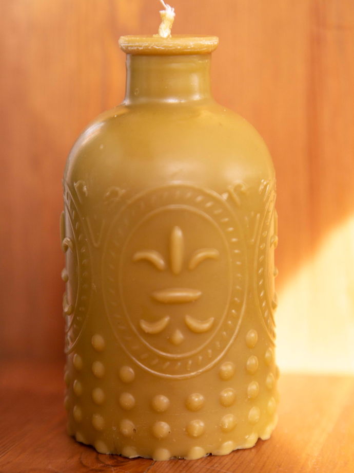 Свеча из натурального пчелиного воска "Бутылек"