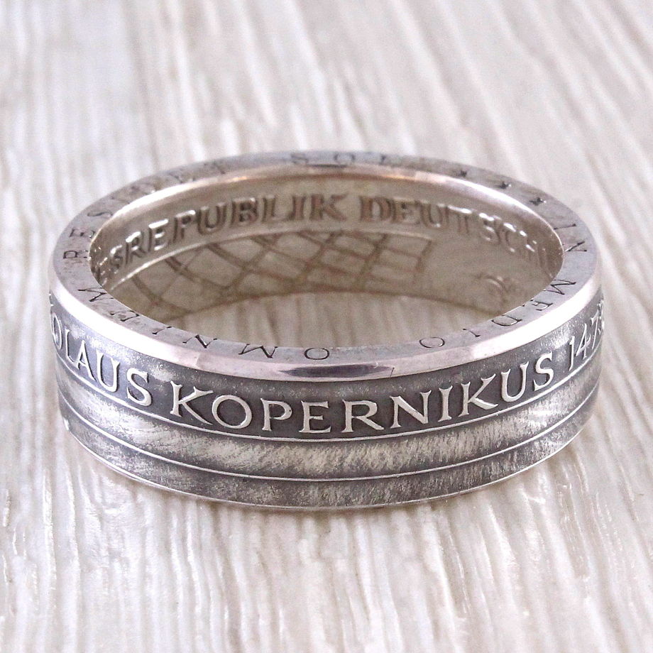 Серебряное кольцо из монеты (Германия) Коперник