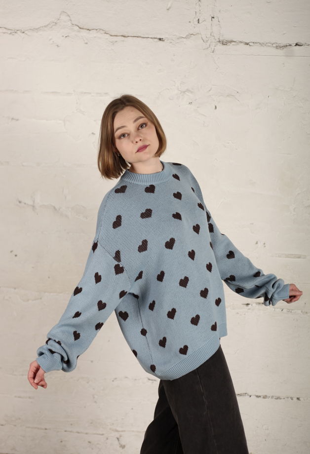 Джемпер с сердцами