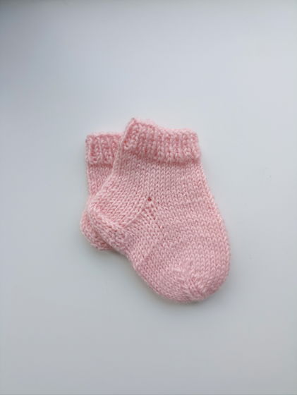 Детские вязаные носочки на 0-3 месяца