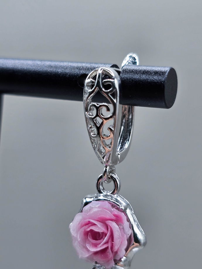 Серьги с английским замком "Незнакомка"