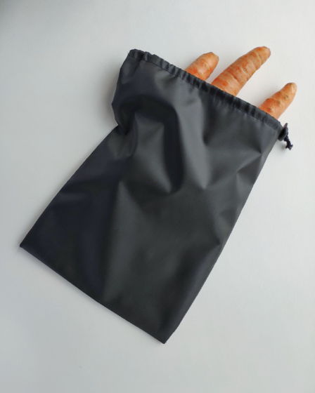 Большой черный мешочек из водонепроницаемой ткани для продуктов