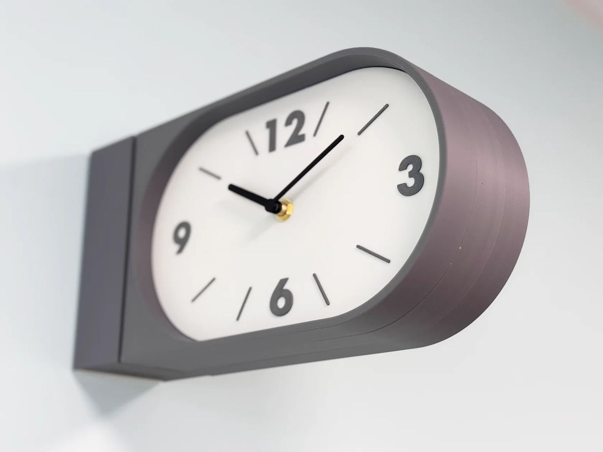 Настенные двусторонние часы, серые