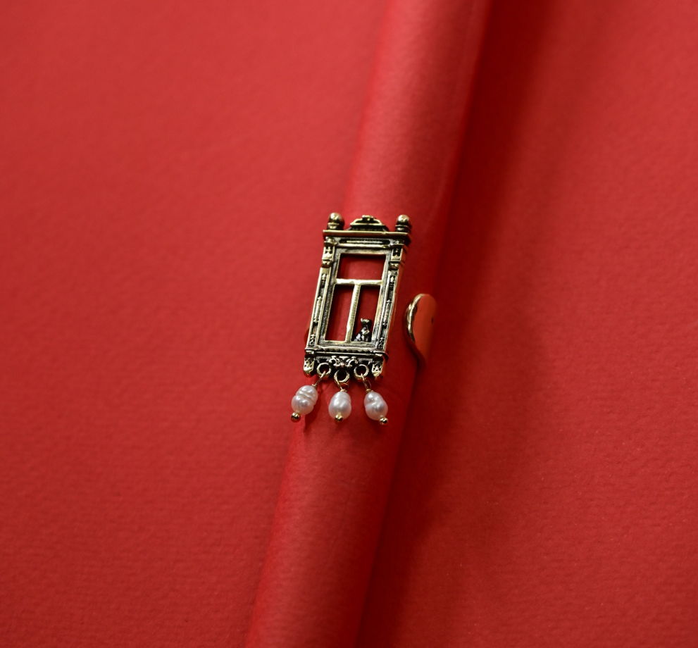 Кольцо "Оконце" в бронзе