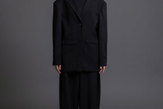Костюм женский оверсайз пиджак+брюки черный от Masha Leonova