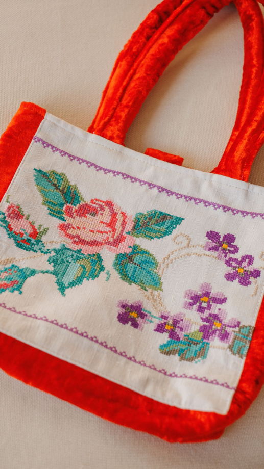 Сумка с Розой и Фиалками 2/Rose and Violets Bag 2