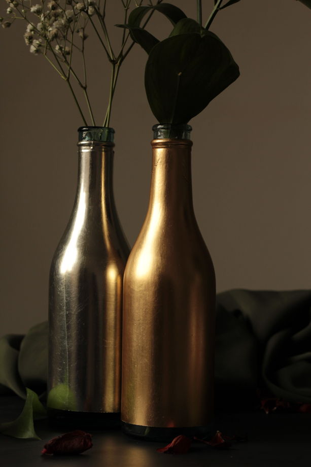 Пара золоченых ваз из старинного стекла | Bloom 106