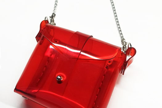 Красная мини сумочка на цепочке GVOZDEVA
