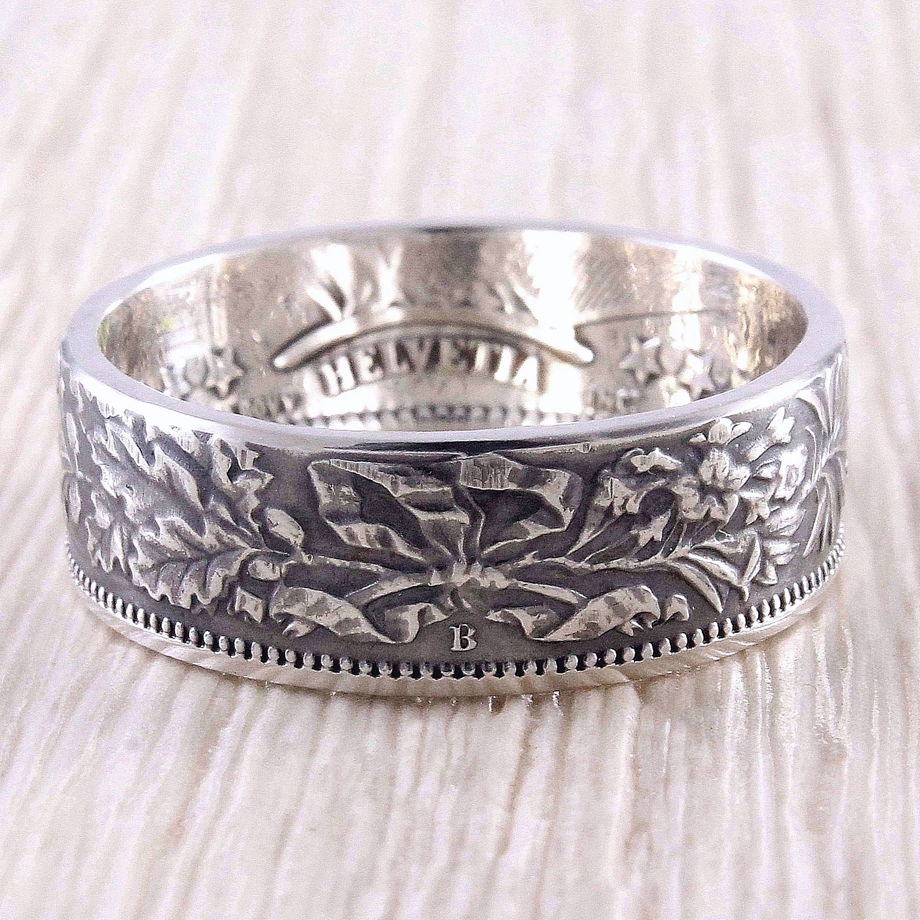 Серебряное кольцо из монеты (Швейцария)