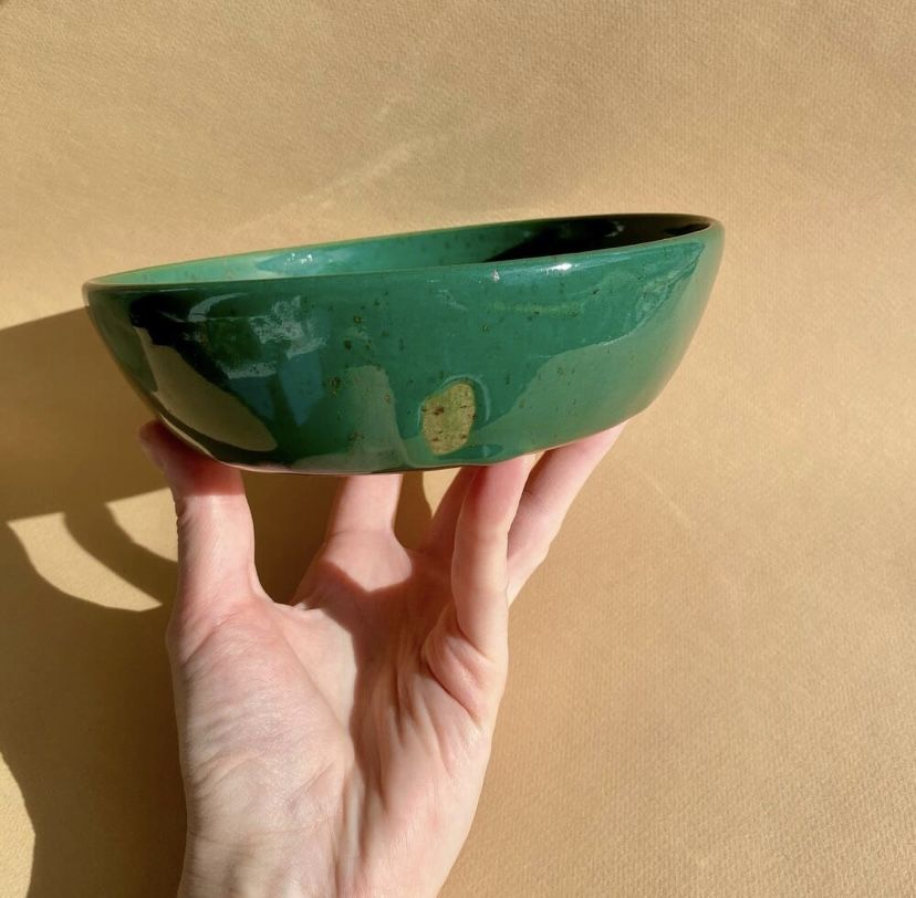 Зеленый керамический боул