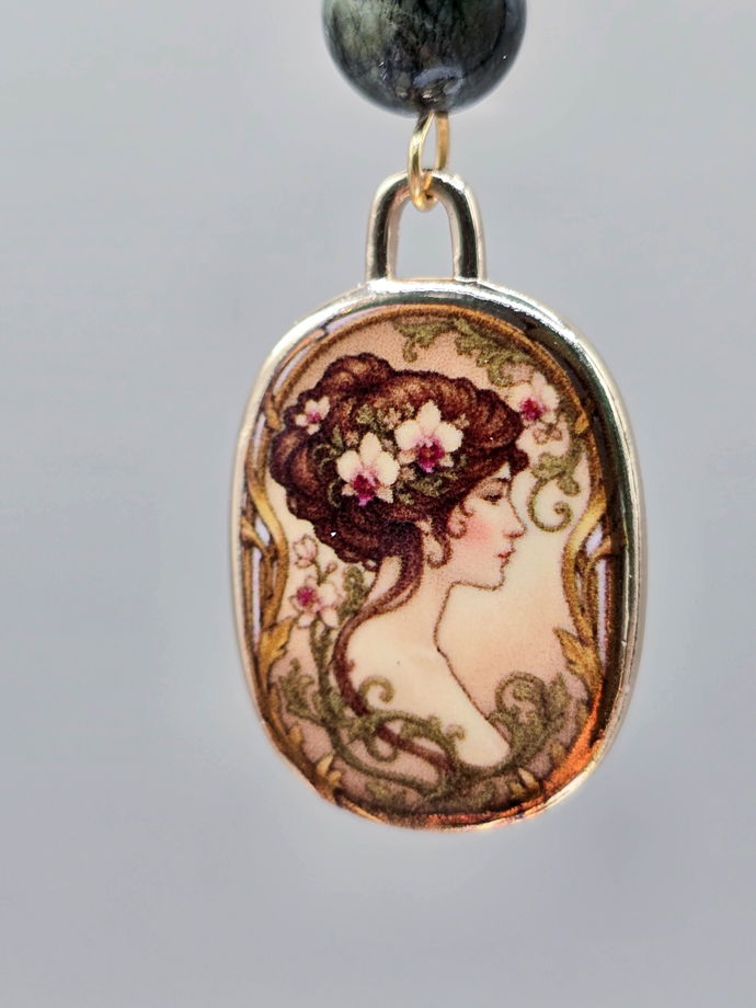 Серьги "Нимфа" с английским замком