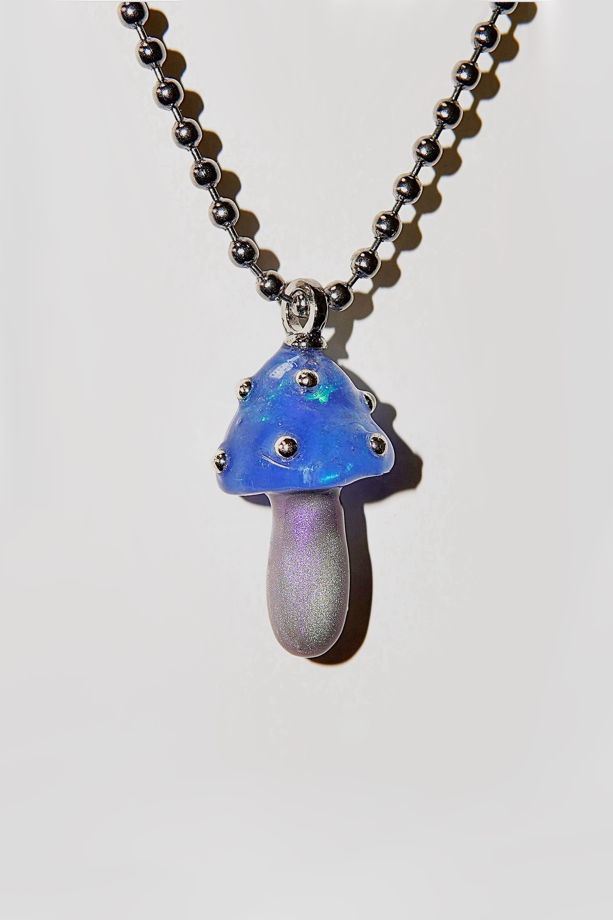 Разноцветный кулон гриб ручной работы «Сия»