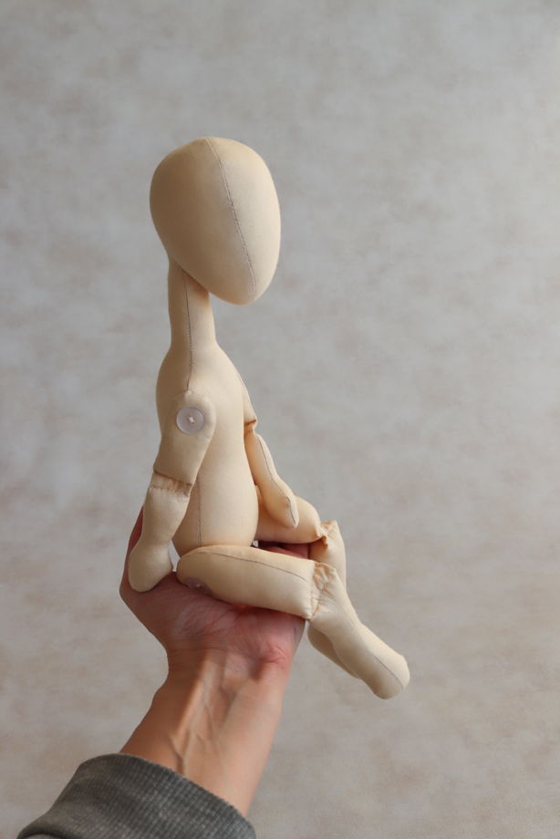 Августина, 35 см. Заготовка интерьерной куклы из текстиля для хобби, творчества, рукоделия
