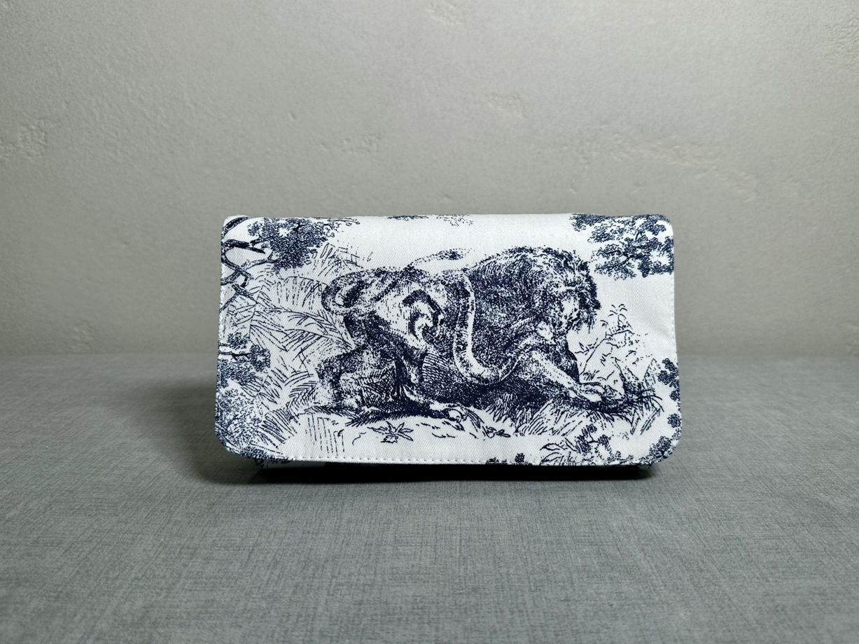 Сумочка крошка через плечо из уплотненного денима с принтом "Джунгли" синяя