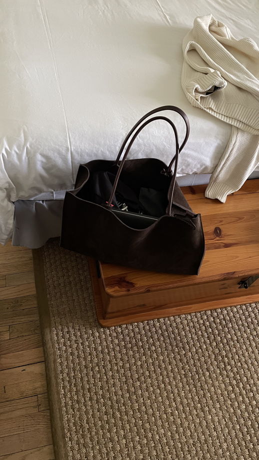 Большой  замшевый шопер