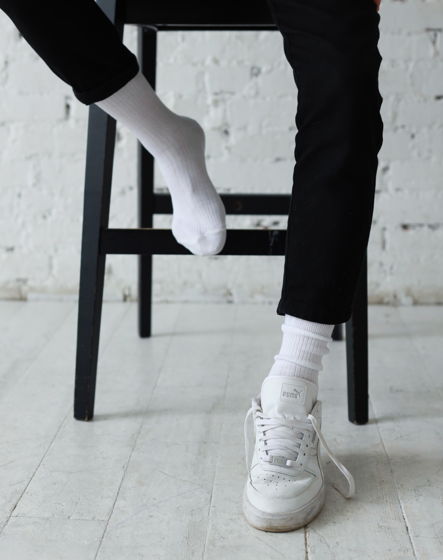 Носки хлопковые базовые белые