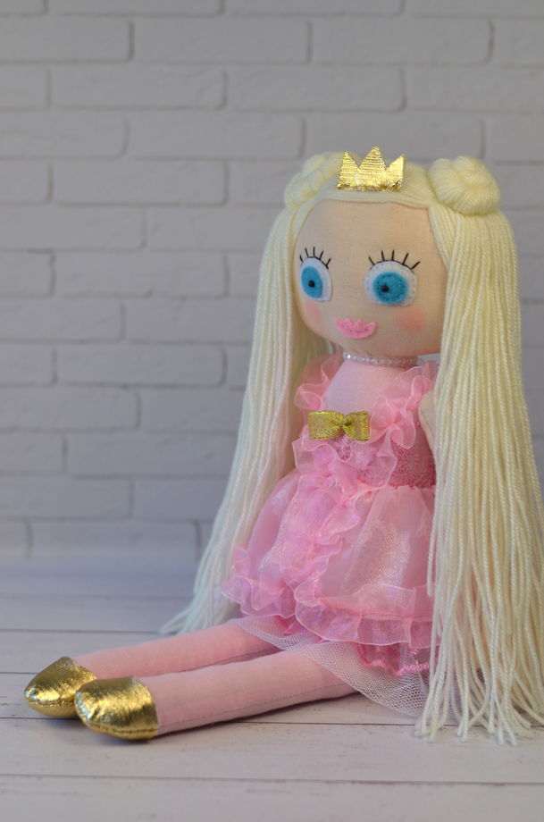 Текстильная кукла принцесса, подарок для девочки