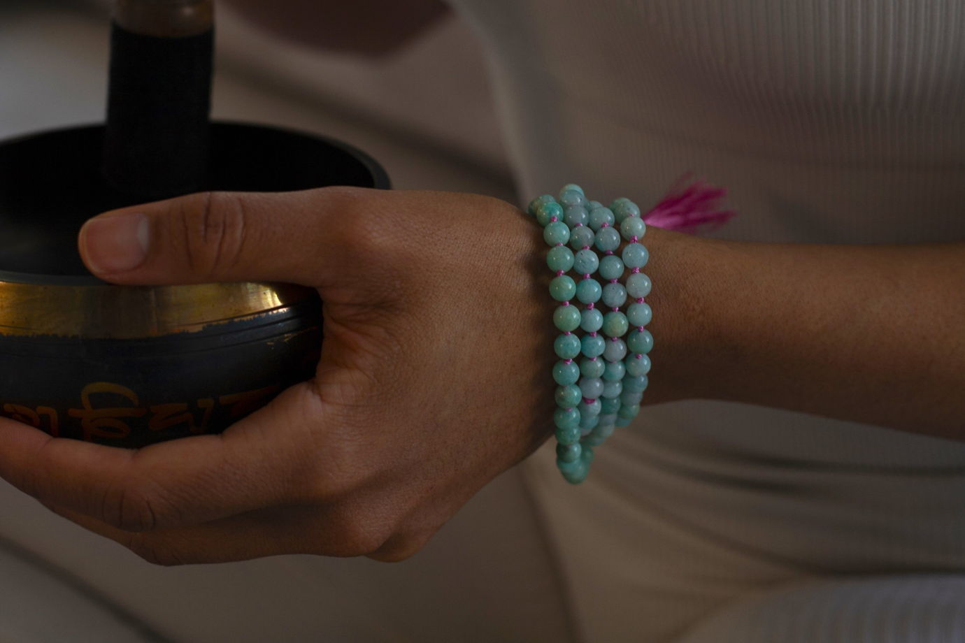 Четки-мала из амазонита 'mala beads'