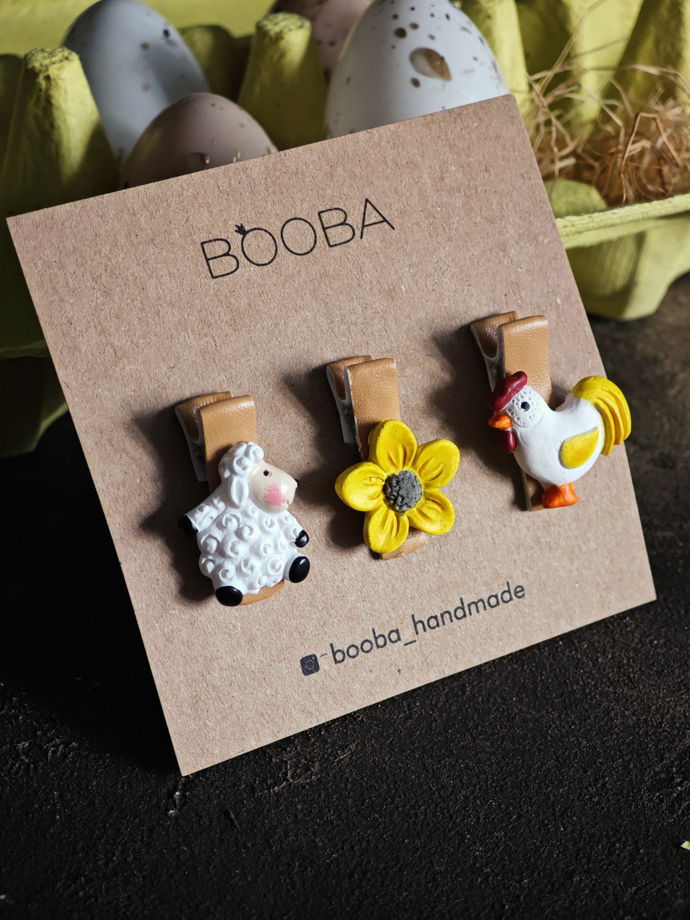 Заколки для волос: "Моя деревня"