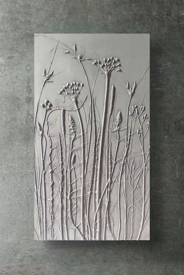 Ботанический барельеф. Диптих 70*40 - 2 шт