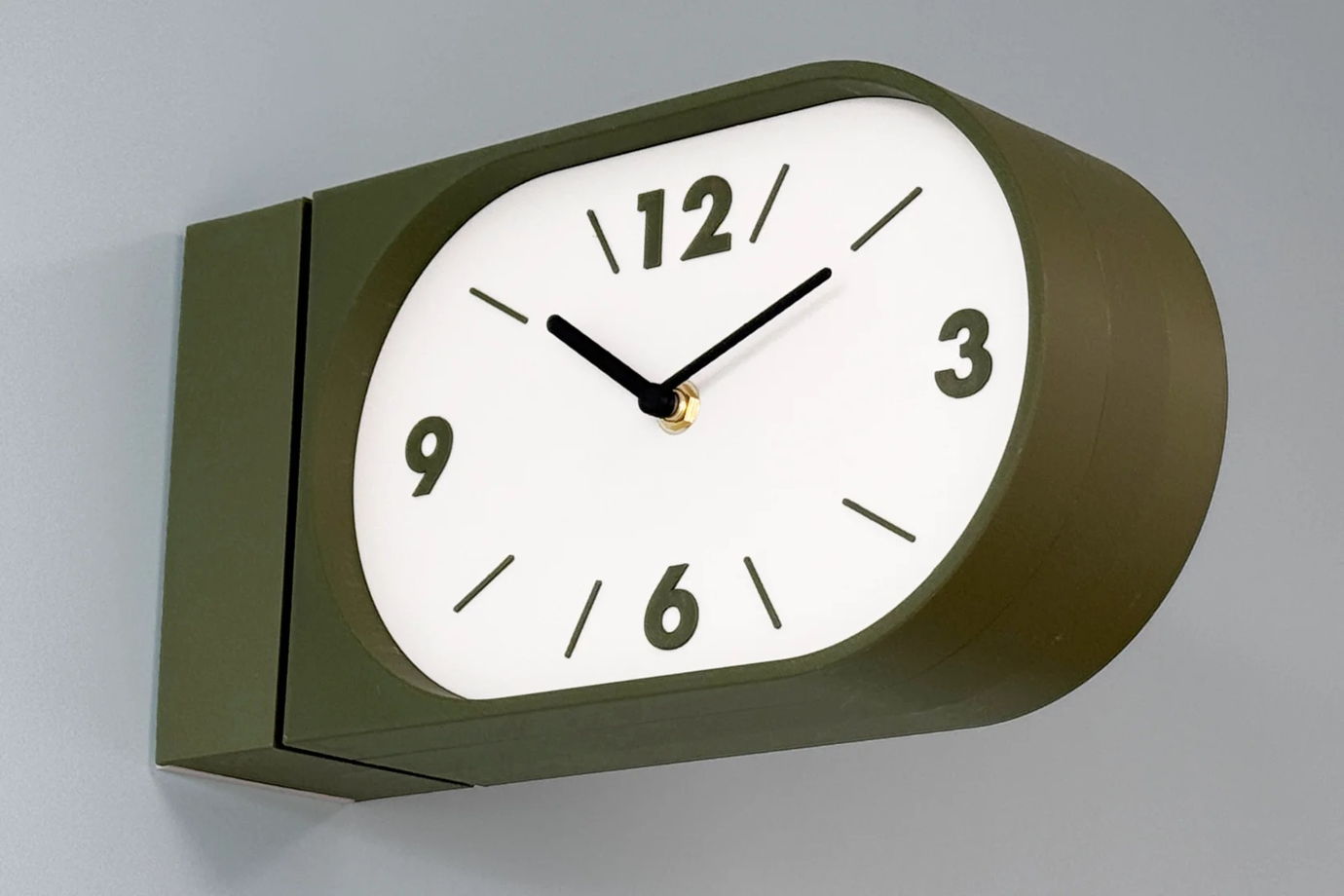 Настенные двусторонние часы, оливковые