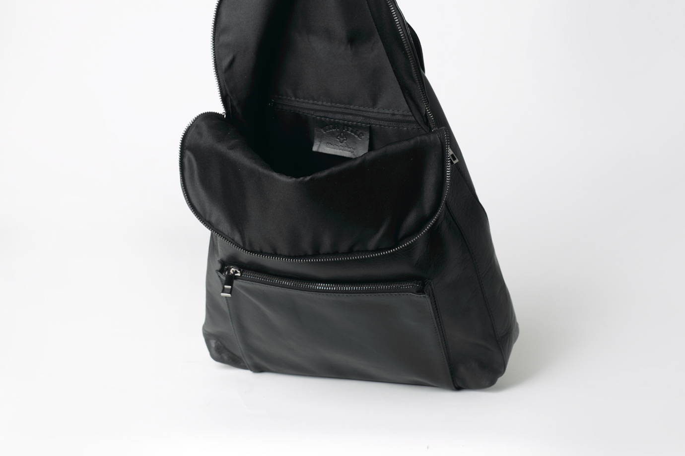 polaris real leather backpack
