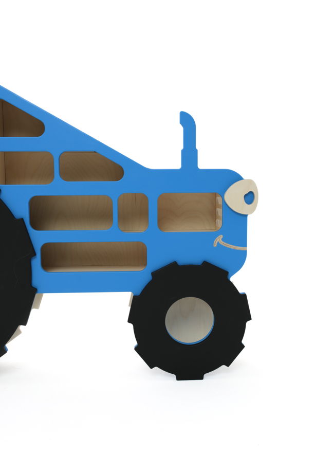 Улыбающийся Синий Трактор - полка для хранения