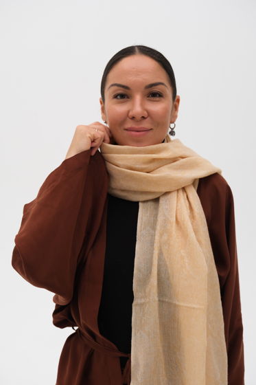 Непальский шарф из Пашмины Кремовый