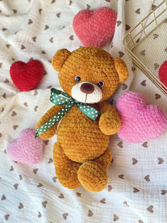 Вязаная игрушка вязаный мишка