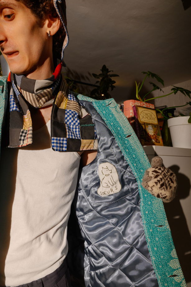 Куртка с Зелёными Ромашками/Green Daisy Padded Jacket