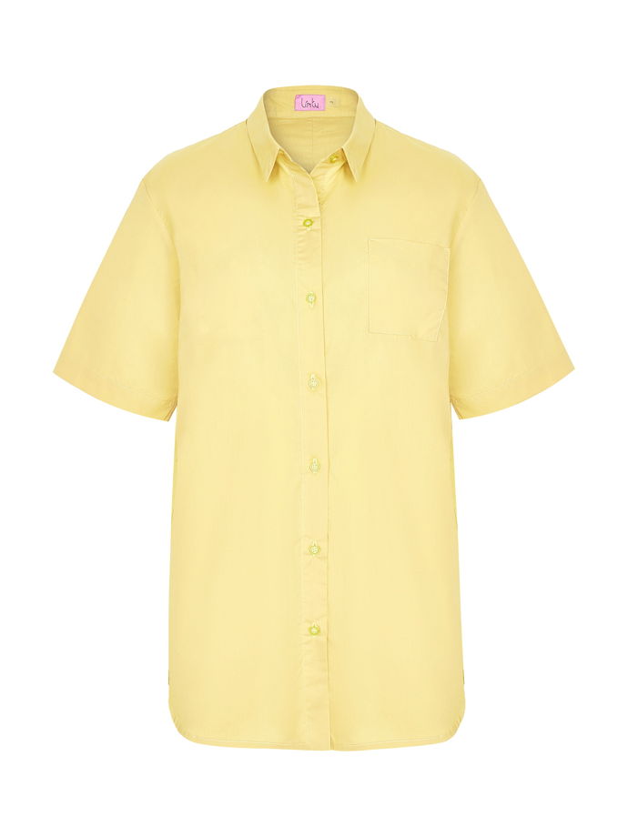 Рубашка из хлопка желтая