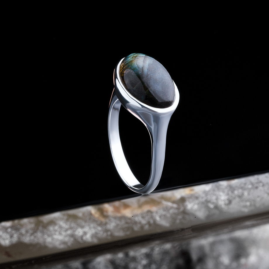 Серебряное кольцо Haze Labradorit