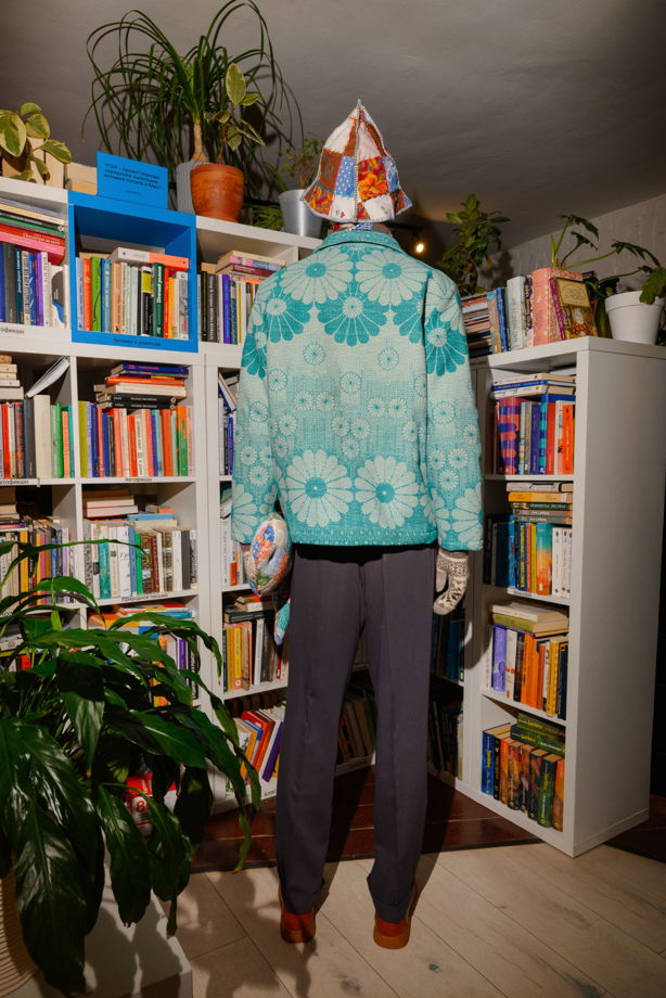 Куртка с Зелёными Ромашками/Green Daisy Padded Jacket