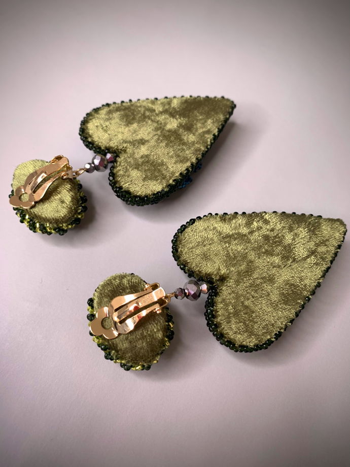 Серьги из бисера Глаза в цветах